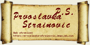 Prvoslavka Strainović vizit kartica